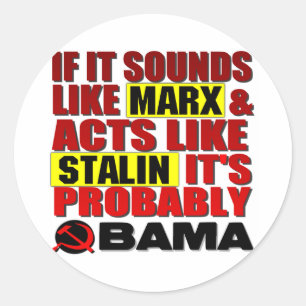Adesivo Marx, Stalin? Obama!