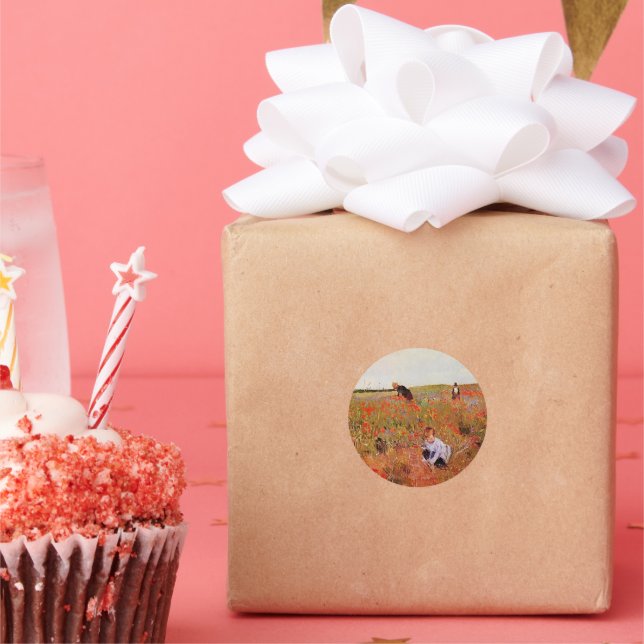 Adesivo Mary Cassatt trabalho de arte, Red Poppies, (Festa)