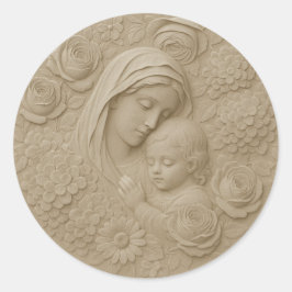 Adesivo Mary Jesus Floral Religiosa Católica
