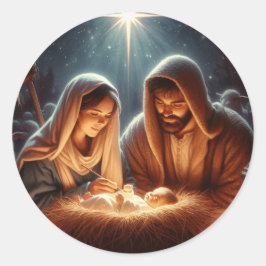 Adesivo Mary Joseph e o bebê Jesus