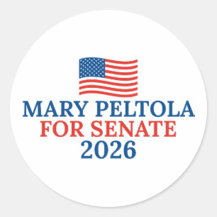 Adesivo Mary Peltola para Senado Eleição 2026 Alasca