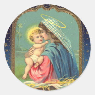 Adesivo Mary Segurando O Bebê Jesus