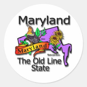 Adesivo Maryland a linha velha pássaro de estado