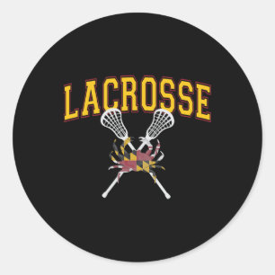 Adesivo Maryland Crab Lacrosse Cruzada Sticks Lax Md Flag