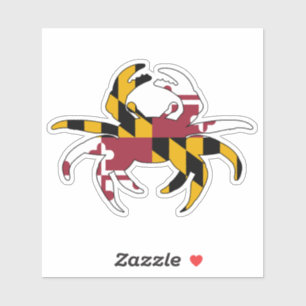 Adesivo Maryland Flag Crab Vinyl Sticker