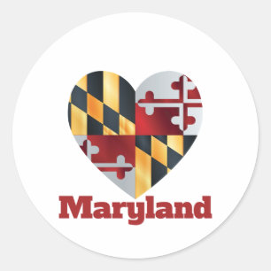 Adesivo Maryland Heart Flag