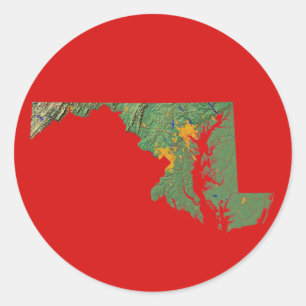 Adesivo Maryland Map Sticker