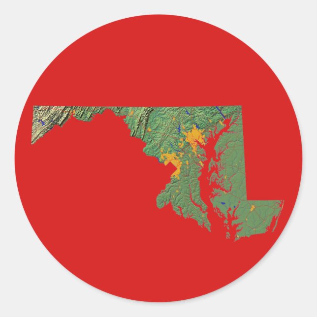 Adesivo Maryland Map Sticker (Frente)