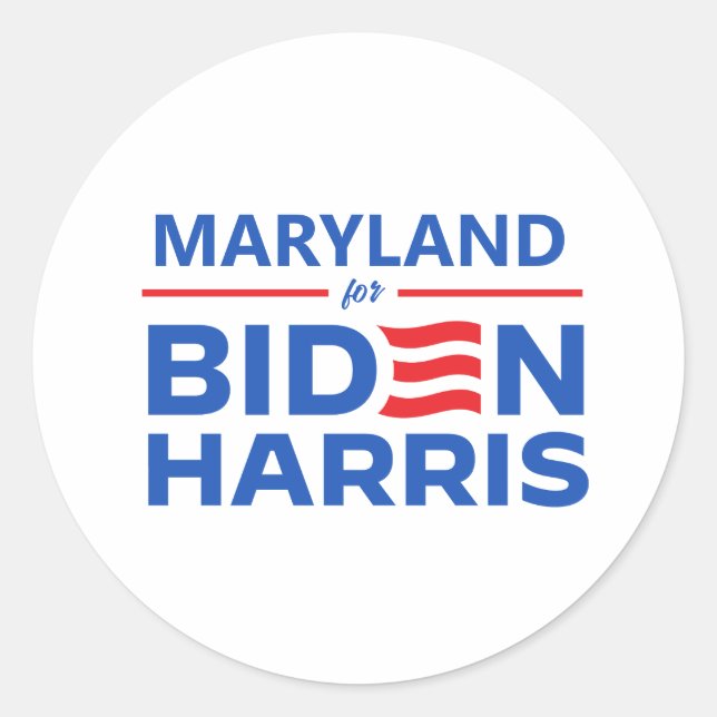 Adesivo Maryland para Biden Harris (Frente)