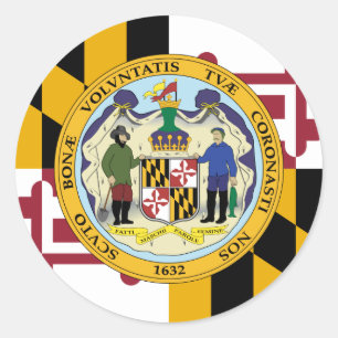 Adesivo Marylander Flag & Seal Design, Flag of Maryland