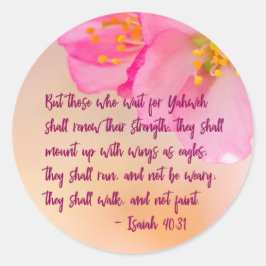 Adesivo Mas Aqueles Que Esperam Cristão Inspirador Floral