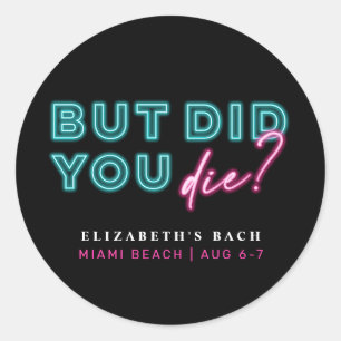 Adesivo Mas Morreu? Neon Blue & Pink Hangover Kit