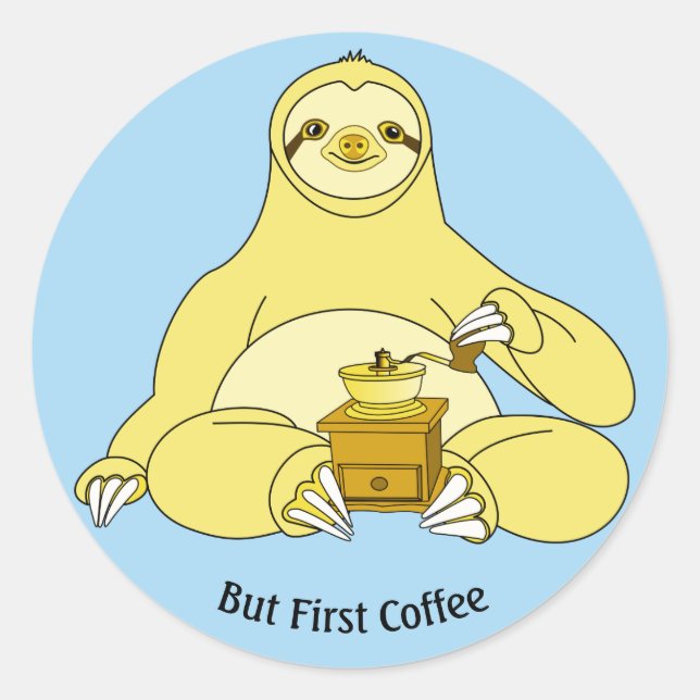 Adesivo Mas Primeiro Café (Frente)