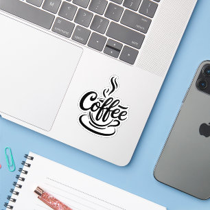 Adesivo Mas Primeiro Café   Tipografia Moderna e Elegante