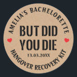 Adesivo Mas Você Morreu Festa de solteira Kit C De Passage<br><div class="desc">Eu Não Me Arrependo De Nada De Kit De Festa de solteira. Adicione um toque divertido de cor e estilo único aos seus favores de casamento ou chá de panela. Um saco de chás de panela é um excelente adicional ao planejamento de partidos. Essas bolsas únicas serão facilmente usadas como...</div>