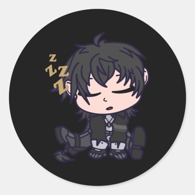 Adesivo Masc Rover Chibi Wuthering Sticker (Frente)