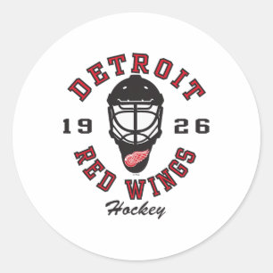 Adesivo Máscara de hóquei Detroit Red Wings Cinza Licencia