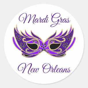 Adesivo Máscara de Mardi Gras New Orleans