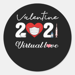 Adesivo Máscara de Namorados 2021 Distancing Love