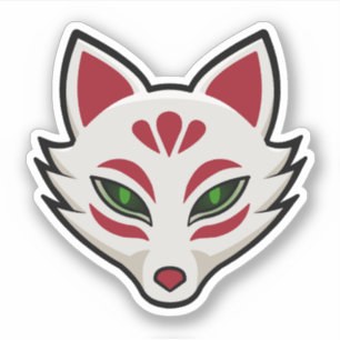 Adesivo Máscara de Raposa Kitsune