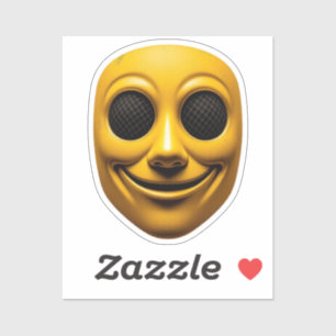 Adesivo Máscara de sorriso amarela