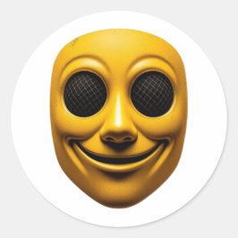 Adesivo Máscara de sorriso amarela