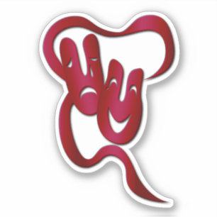 Adesivo Máscara de Teatro Vermelho Comédia Tragédia