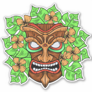 Adesivo Máscara de Tiki
