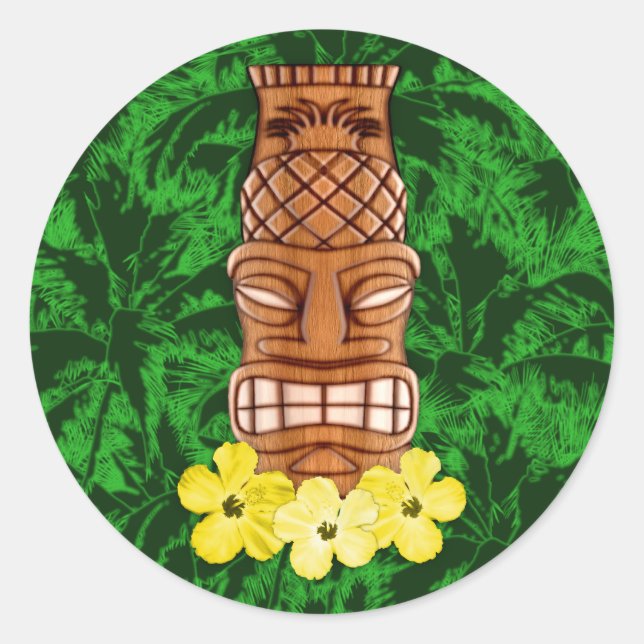 Adesivo Máscara de Tiki Havaiana (Frente)