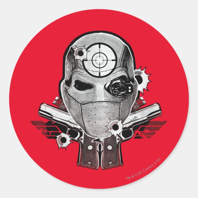Adesivo Máscara do pelotão | Deadshot do suicídio & arte (Frente)