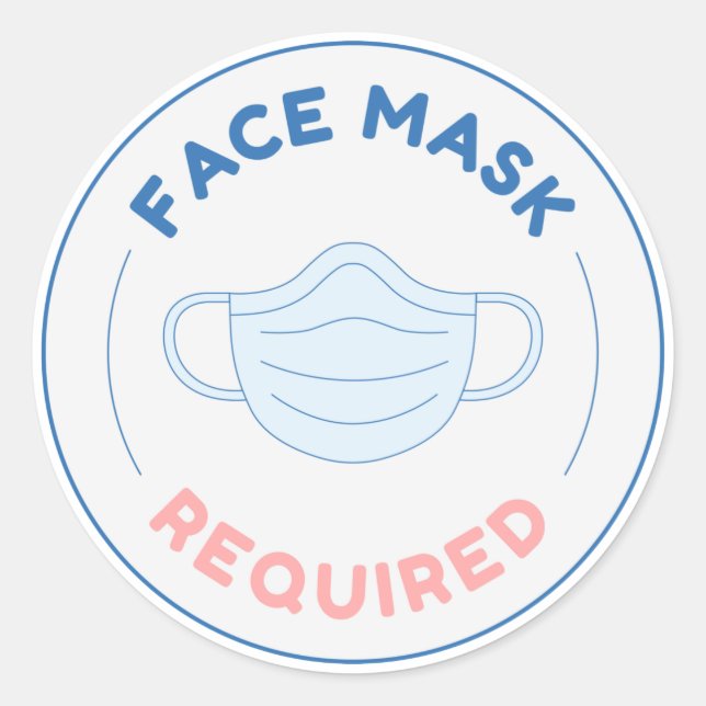 Adesivo máscara facial necessária (Frente)