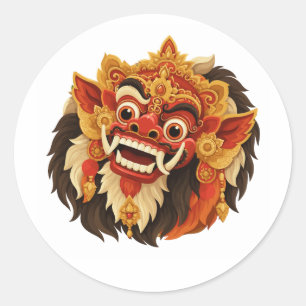 Adesivo Máscara tradicional balinesa Barong representando