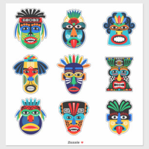 Adesivo Máscara Tribal Étnica
