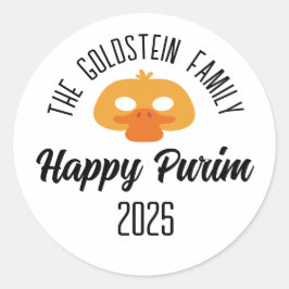 Adesivo Mascarada de máscara de pato de Purim