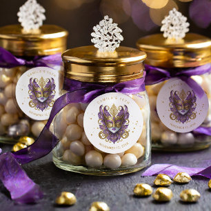 Adesivo Mascarada Motif Sweet 16 Purple Dourado ID1032