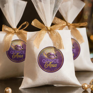 Adesivo Mascarada Quince Anos Purple ID1031