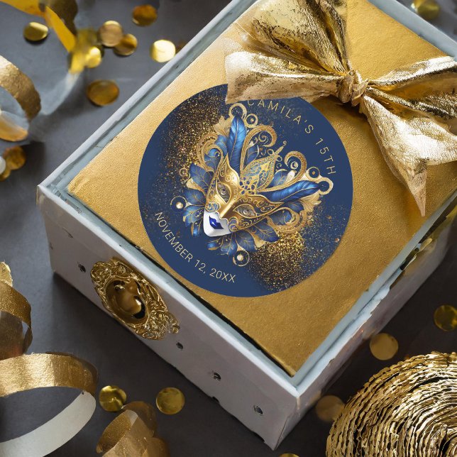 Adesivo Mascarada Quinceanera Blue V2 ID1031 (Criador carregado)