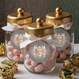 Adesivo Mascarada Quinceanera Rosa Dourado V2 ID1031