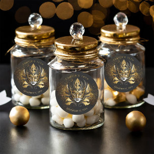 Adesivo Mascarada Sweet 16 Black Dourado V2 ID1032