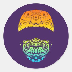 Adesivo mascarado em paisley