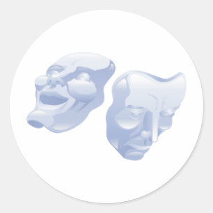Adesivo máscaras da comédia e da tragédia do teatro