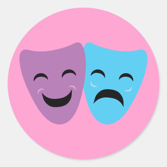 Adesivo Máscaras de Drama (Frente)