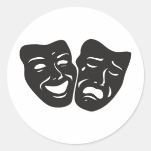 Adesivo Máscaras de teatro de tragédia