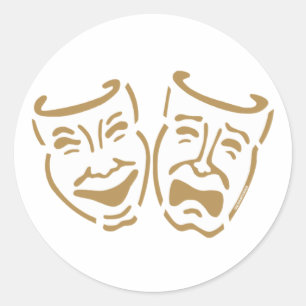 Adesivo Máscaras simples do drama