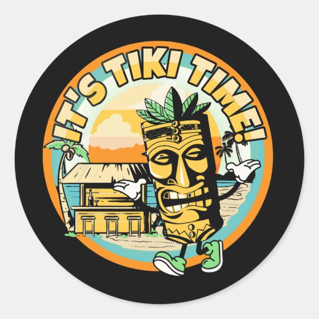 Adesivo mascot-tiki-with-Beach-bar-it039s-tiki-time (Frente)