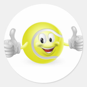 Adesivo Mascote da bola de tênis