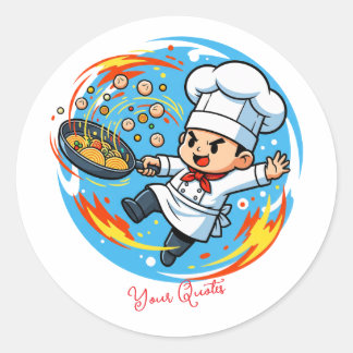 Adesivo Mascote de Chef Engraçado