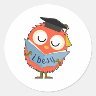 Adesivo Mascote de Coruja Fofa e Felpuda