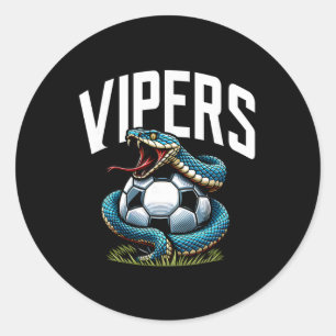 Adesivo Mascote de futebol Vipers para jogadores e jovens