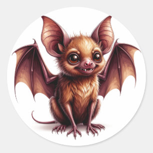 Adesivo Mascote de Morcego de Olhos Grandes de Halloween �